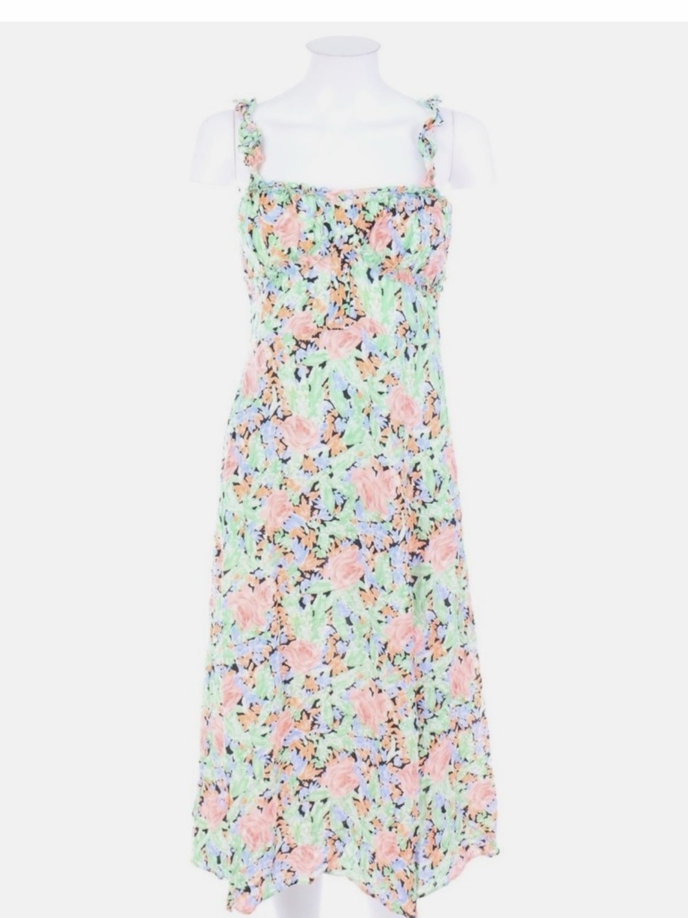 Zara Pastel Floral Maxi Dress in Pink and Mint